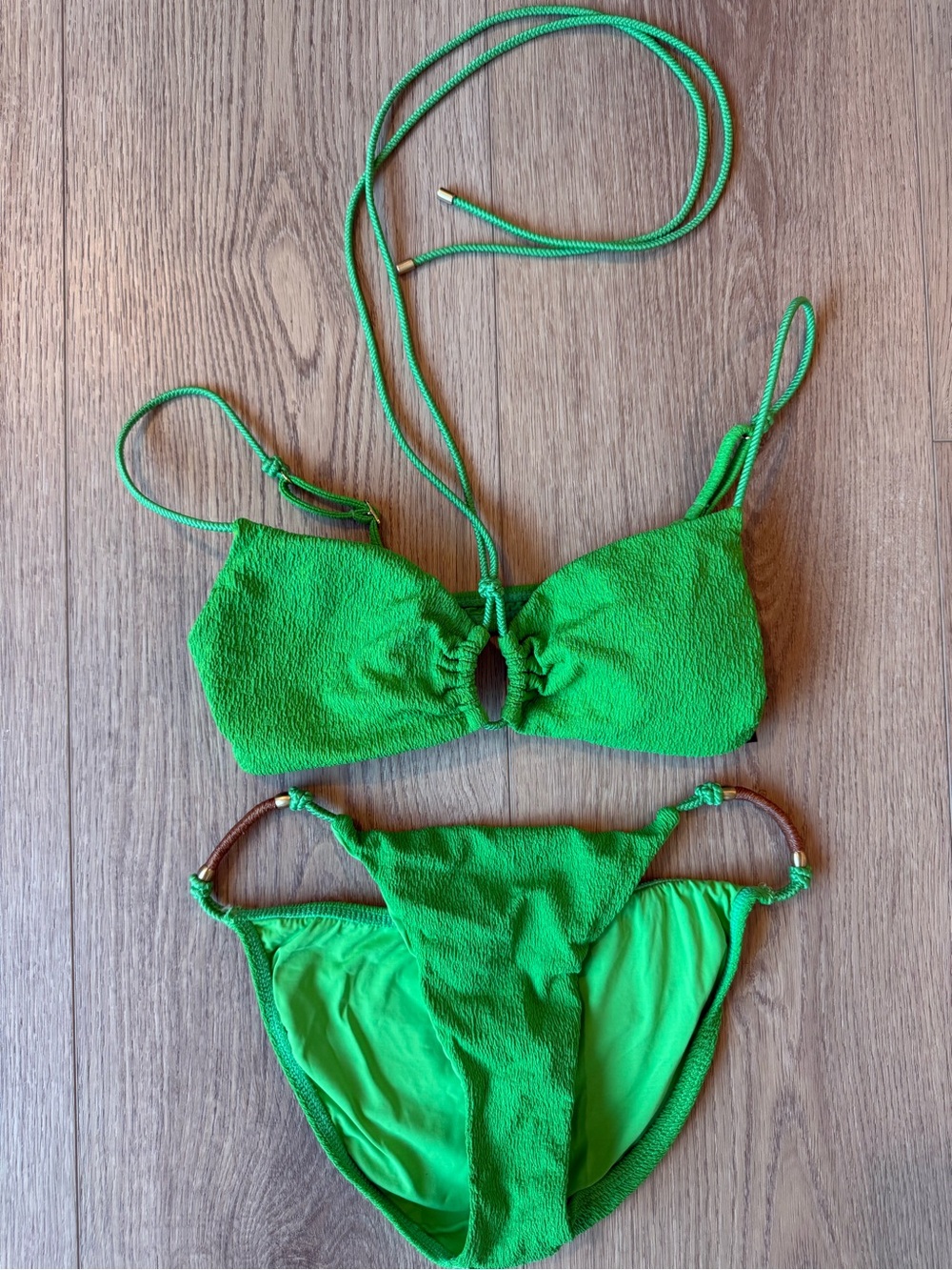 ViX Paula Hermanny Firenze Kate Bikini Set – Kiwi Green – Size M